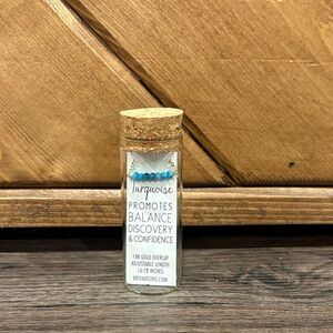 Kris Nations turquoise 16-18 inch 18k gold overlay necklace